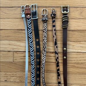 JCrew Neutral Skinny Belt Bundle S